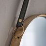 Fynn Mirrors with Leather Hanging Strap Gold (Set of 2)