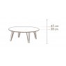 Montreal 130cm Round Coffee Table 45cm High