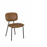 Olivia Brown PU Dining Chair