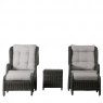 Interiors By Kathryn Palazzo High Back Lounge Set Grey