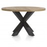 Metalo Round Dining Table 130cm (X-Leg & Straight Top)
