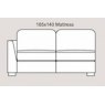 California Left Hand Facing 175cm Wide Seater Sofa Bed