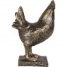 Antique Gold Hen Sculpture