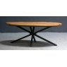 Vintage Company Sleeper Wood/Black Iron - Oval Coffee Table