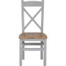 Eastwell Grey Cross Back Chair Wooden Seat